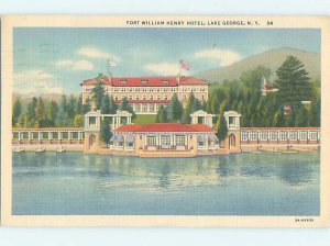 Linen HOTEL SCENE Adirondacks - Lake George New York NY AE1760