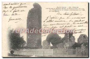 Old Postcard Haute Vienne Chalus Ruins of feudal Chateau