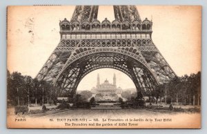 1927   Eiffel Tower   Paris France  Postcard