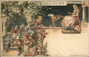 Kalodont Toothpaste Fantasy Dwarfs Gnomes Bring to Beautiful Woman 1890s PC