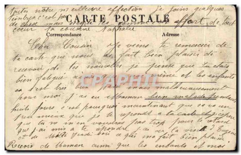 Old Postcard The Paris Square Parmentier Children