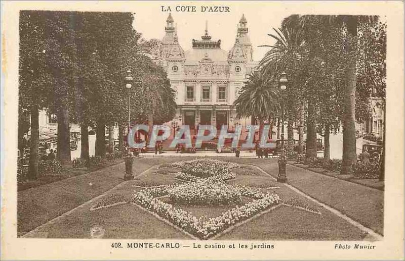 Old Postcard Monte Carlo Casino