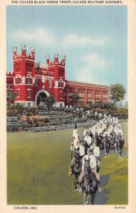 Culver Indiana Military Academy Black Horse Troop Vintage Postcard AA75055