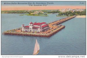 Florida Saint Petersburg Million Dollar Recreation Pier The Sunshine City 1957