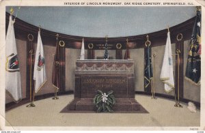 SPRINGFIELD, Illinois, 1900-1910s; Interior Of Lincoln Monument, Oak Ridge Ce...