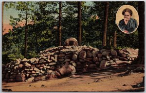 Colorado Springs CO, Helen Hunt's Grave Above Seven Falls, Vintage Postcard