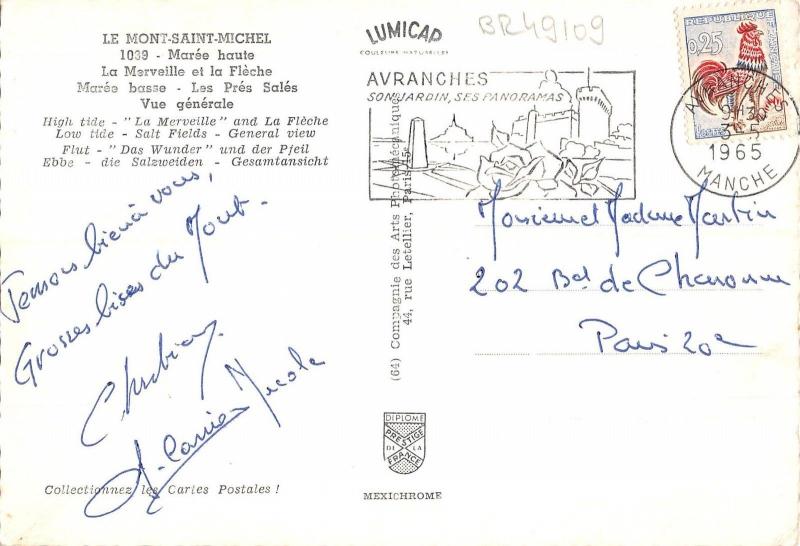 BR49109 Le Mont saint Michel maree haute vue generale        France