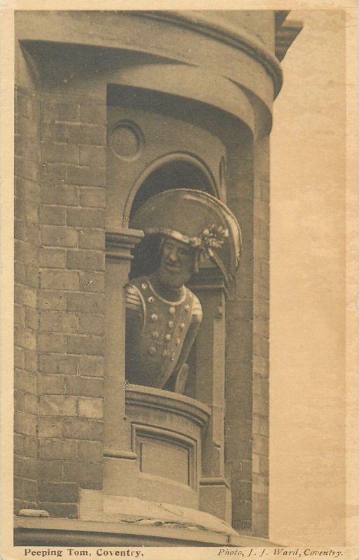 Post card England Coventry Peeping Tom J.J Ward photo