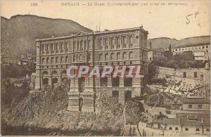 Old Postcard Monaco Oceanographic Museum The (View taken by airplane)