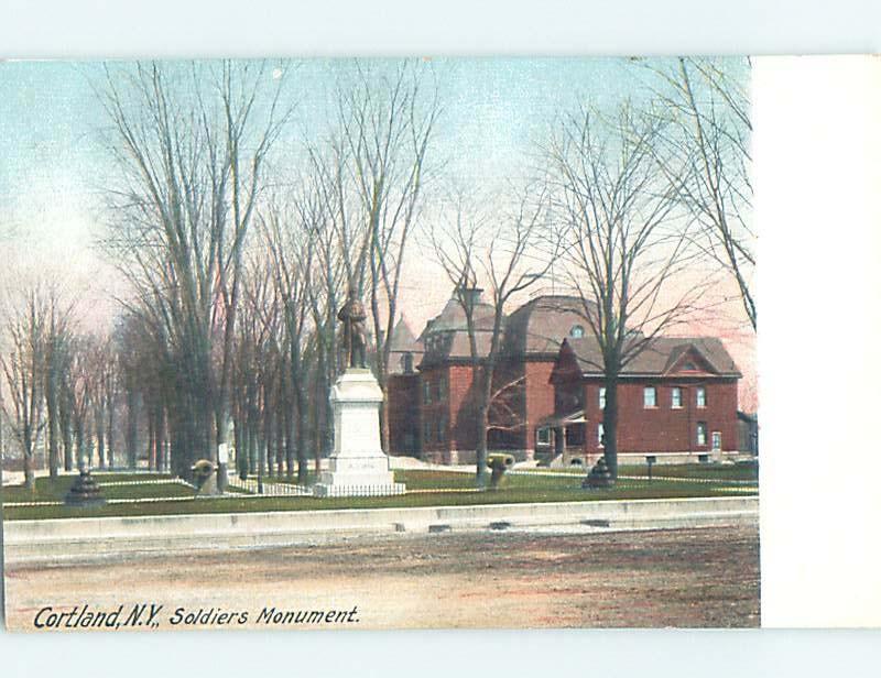 Pre-1907 MONUMENT Cortland New York NY A2302