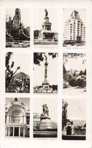 MEXICO CITY-MULTI IMAGES OF FAMOUS LOCATIONS~REAL PHOTO POSTCARD