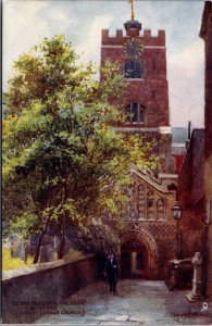 St Bartholomew the Great Old London Churches Tucks 6258 Vintage Postcard A58
