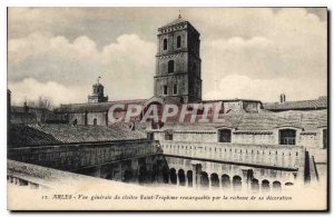 Postcard Ancient Arles General view of the cloister Saint Trophime remarkable...