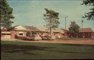 Motley MN Route 10 Motel Old Cars Postcard