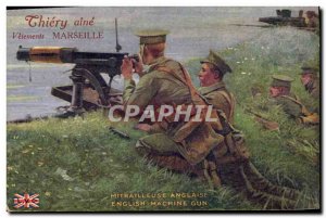 Old Postcard Army Machine Gun English Groin Thierry Marseille