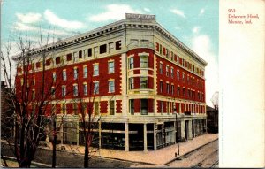 Postcard Delaware Hotel in Muncie, Indiana~1451