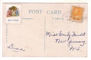 Best Christmas Wishes, Used 1924 Split Ring Cancel Nova Scotia