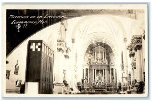 c1930's Interior De La Catedal Cuernavaca Morelos Mexico RPPC Photo Postcard