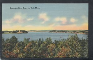 America Postcard - Kennebec River Narrows, Bath, Maine   T9941