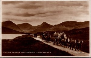 UK Coaching Between Inversnaid And Stronachlachar Vintage RPPC 09.95