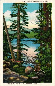 Silver Lake near Laramie Wyoming Postcard