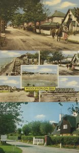 Middleton On Sea Pillar Box West Drive 3x 1970s Postcard s