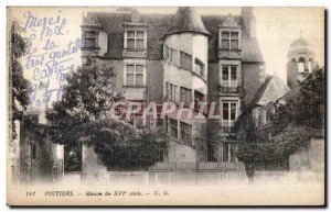 Old Postcard Poitiers House the XVI century e