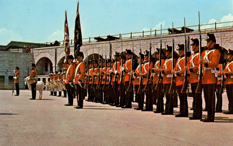 Canada - ON, Kingston. Old Fort Henry Guard on Parade