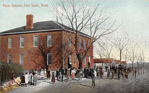 Plaza School, Fort Scott, Kansas USA Postcard