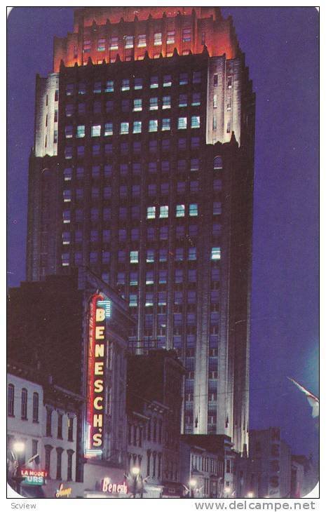 Night View, Pennsylvania Power & Light Building, Tallest Structure, Allentown...