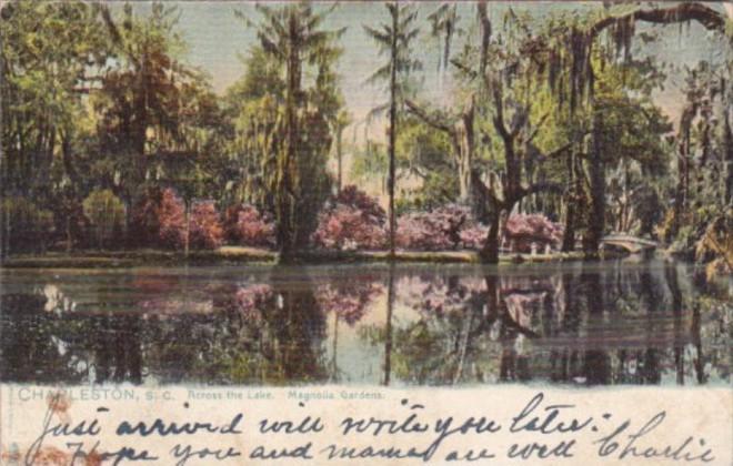 Tucks Across The  Lake Magnolia Gardens Charleston South Carolina 1914