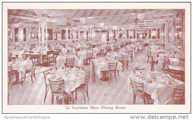 Louisiana New Orleans Main Dining Room Interior La Louisiane Restaurant