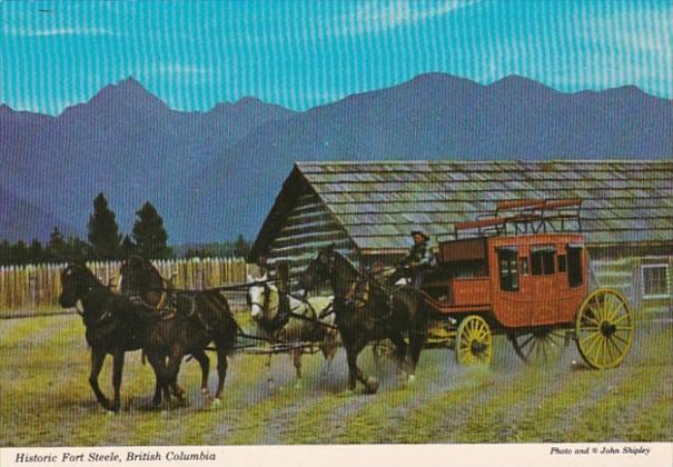 Canada Britsh Columbia Historic Fort Steele Royal Mail Coach