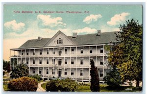 1912 King Building US Soldiers Home Washington DC Arlington VA Antique Postcard