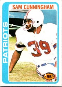 1978 Topps Football Card Sam Cunningham New England Patriots sk7367