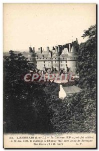 Old Postcard Langeais Chateau