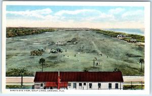 ORMOND, Florida  FL   Birdseye View  GOLF LINKS   ca 1920s  Postcard