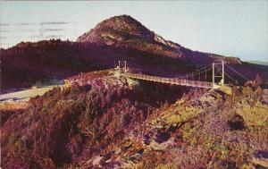 North Carolina Grandfather Mountain Mile High Swinging Bridge 1958