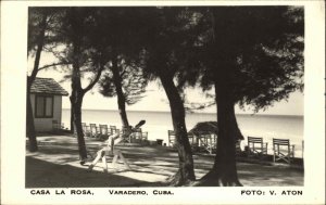 Varadero Cuba Casa la Rosa Real Photo Vintage Postcard