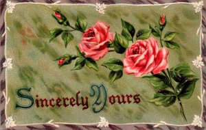 Sincerely Yours With Pink Roses 1907