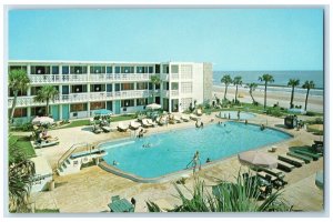c1960's Sheraton Daytona Beach Motor Inn Pool Daytona Beach FL Unposted Postcard 