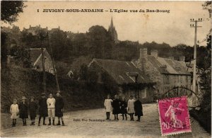 CPA AK Juvigny-sous-Andaine - L'Eglise vue du Bas-Bourg (259288)