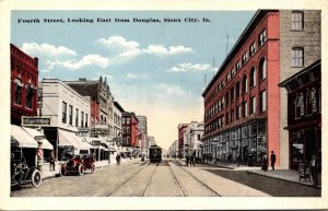 Iowa Sioux City Fourth Street Looking East From Douglas