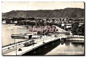 Postcard Old Tram Zurich Quaibr?cke