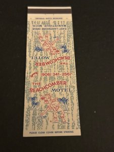Vintage Matchbook Cover The Beachcomber Motel Manistique, Michigan MB181