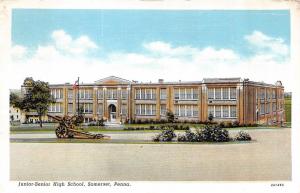 SOMERSET, PA  Pennsylvania     JUNIOR-SENIOR HIGH SCHOOL     c1940's Postcard