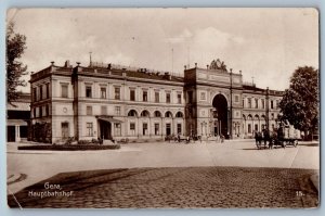 Thuringia Germany Postcard Gera Central Station 1930 Vintage RPPC Photo