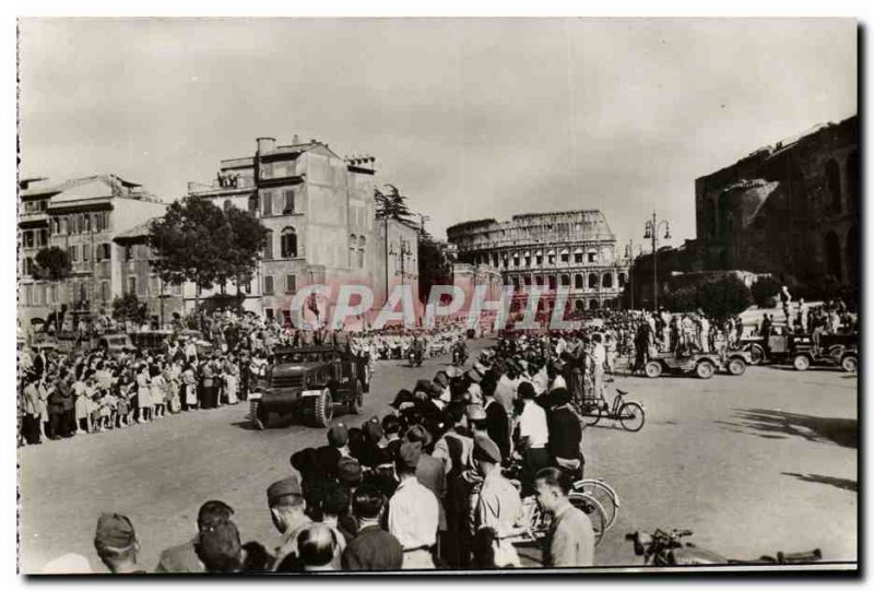 Postcard From Tunis Modern Army Siena 15 June 1944 The french troops march in...