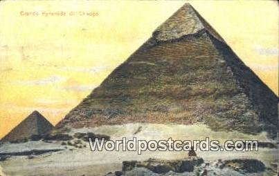 Grande Pyramide de Cheops Eqypt 1908 Missing Stamp 