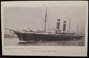 Vintage Postcard 1907 Brooklyn Eagle Series #47, No. 277: SS New York (rebuild)